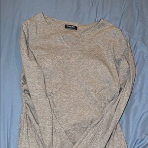 Chicme Heather Gray Women's Long Sleeve Top